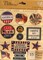 K & Company Life's Little Occasions Patriotic Words Dimensional Sticker Medley
